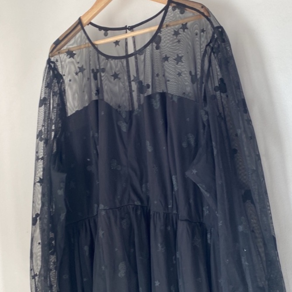 NWT Torrid 30 Mickey Stars Tulle Illusion Skater Dress - Picture 8 of 11